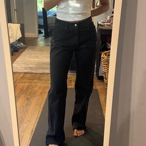 Abercrombie & Fitch Black Jeans curve love high rise straight leg